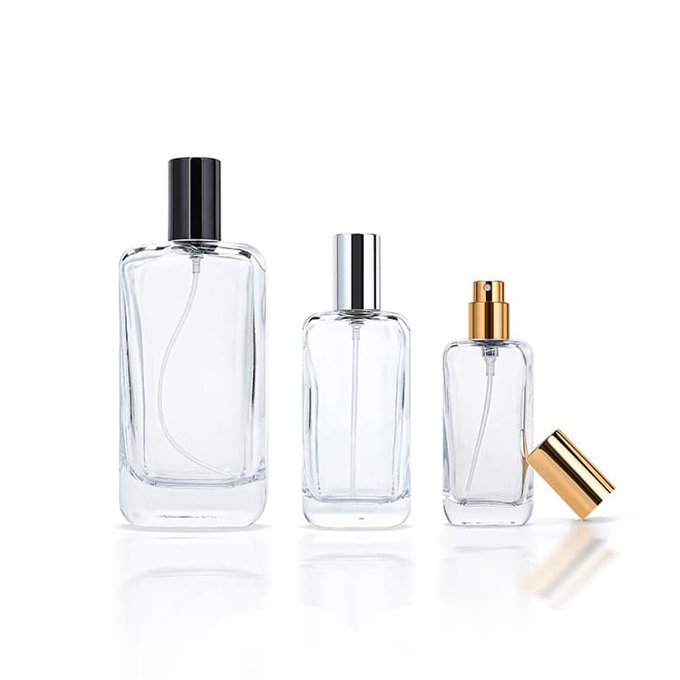 Spot square glass perfume bottle 30ml 50ml 100ml bayonet perfume glass sub-bottle perfume spray