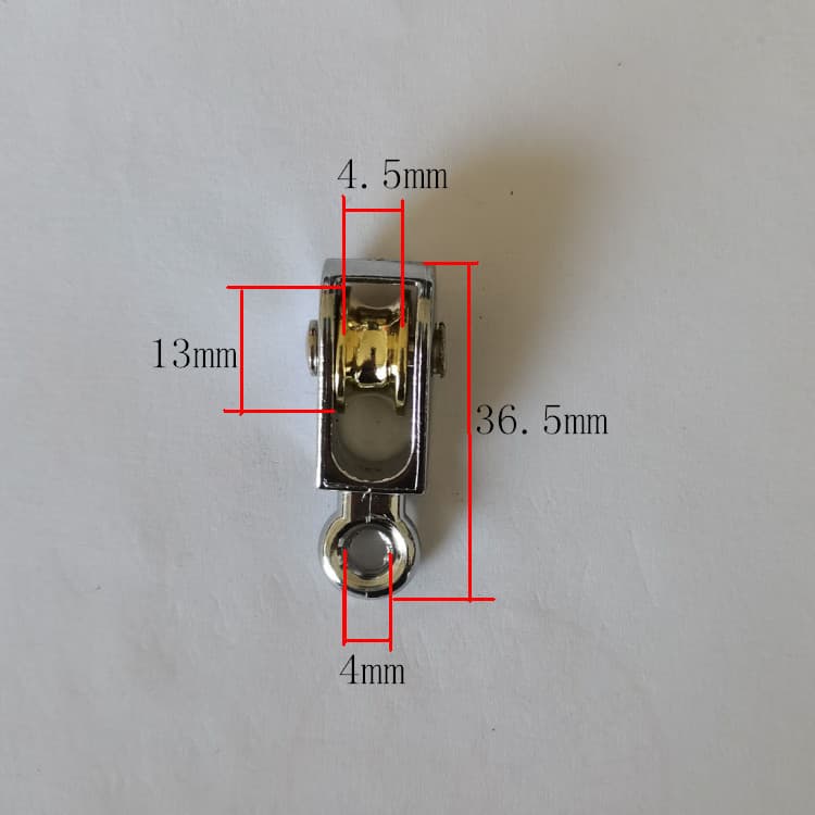 Direct supply zinc alloy small pulley, micro pulley, sliding car, money passing pulley, greenhouse vent pulley, micro lifting hanging wheel