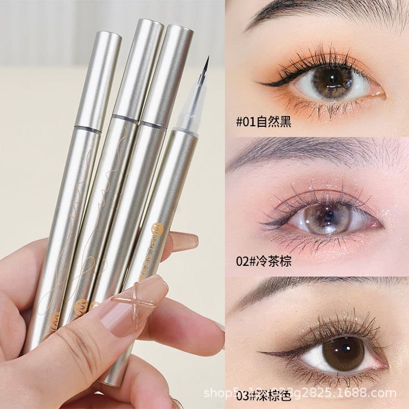 Ultra-fine eyeliner pen 0.01mm, fine lower lash line eyeliner, smudge-proof, waterproof, sweat-resistant, long-lasting, non-fading