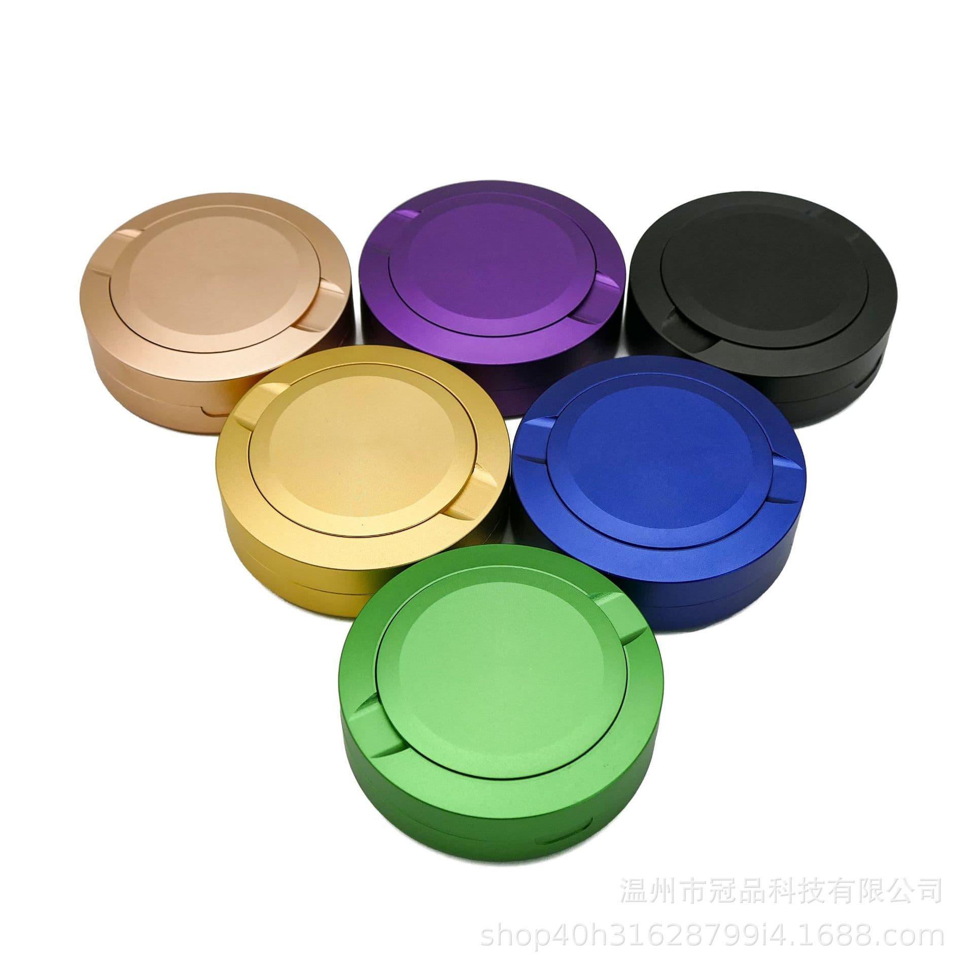 Direct from Source Factory High-Strength CNC Aluminum Alloy Oral Snuff Box, Three-Layer Design, Supports Logo Customization for Wholesale