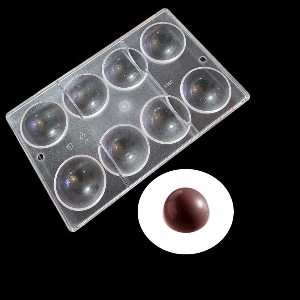 6cm diameter hemisphere 8 connected semicircle PC chocolate mold chocolate candy mold PC2252