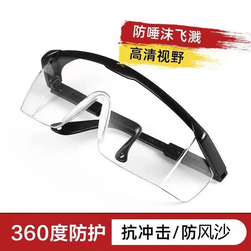 Factory Direct Impact-Resistant Goggles, Construction Site Wind and Dust Protection, Clear PC Adjustable Glasses