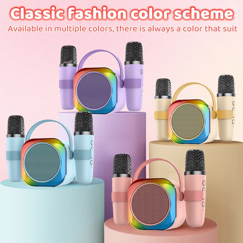 Children's karaoke Bluetooth bracket recording storage speaker T06 wireless microphone home outdoor karaoke portable artifact