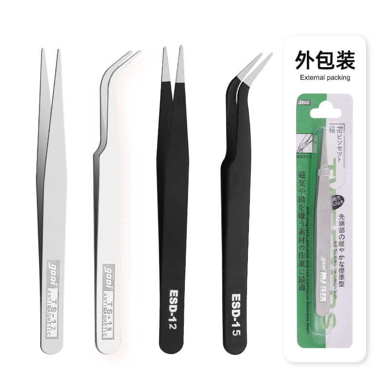 0.8cm-9cm Stainless Steel Tweezers Card Packaging Straight/Bent Head Scrapbooking Clip Guca Clip