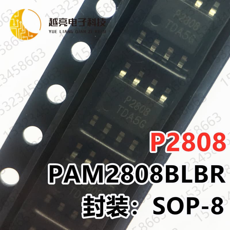 New Original SOP8 PAM2808BLBR Marking: P2808 5W LED Lighting Driver Chip