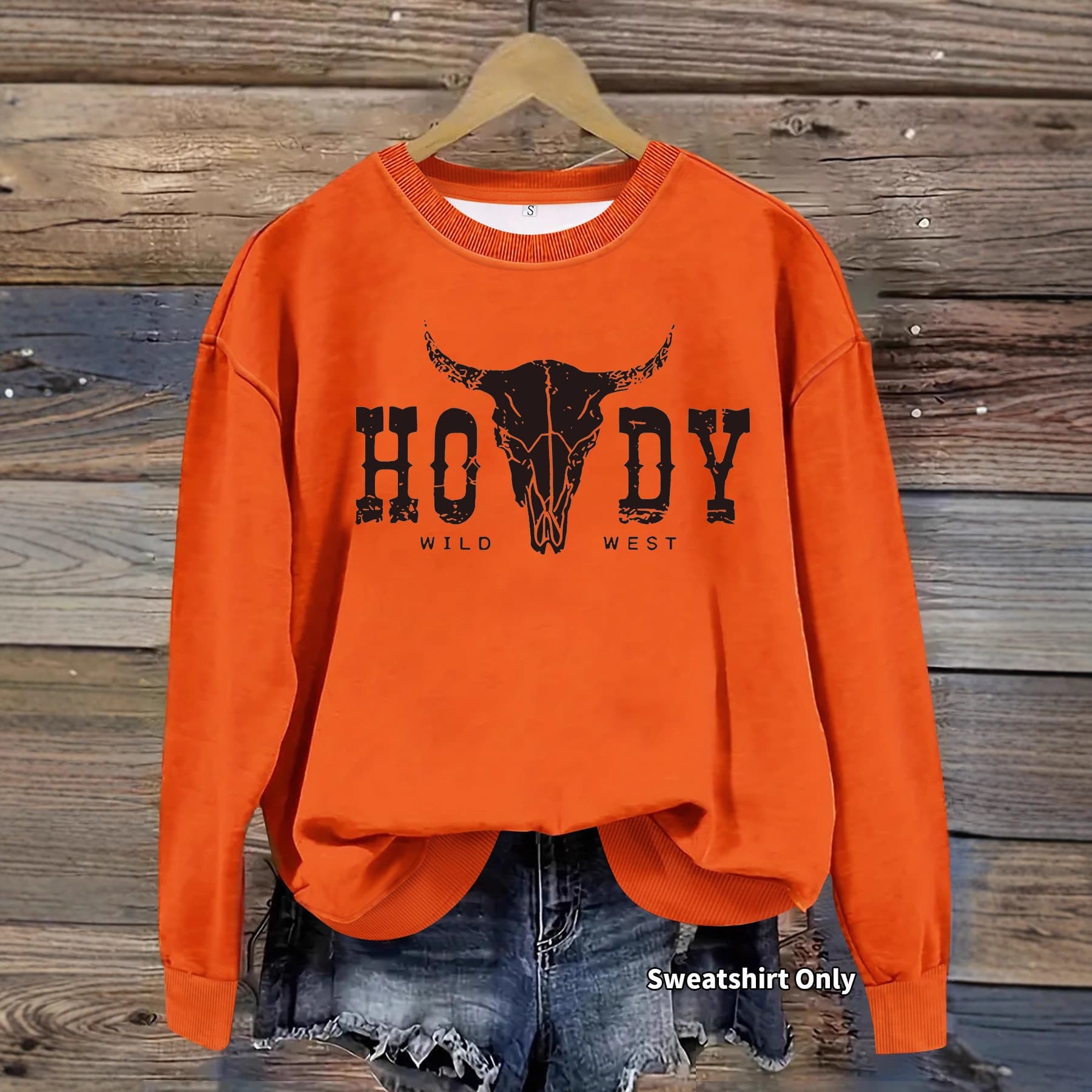 Women's Loose Casual Sweatshirt with HODY Print, New Style Round Neck Long-Sleeve Sportswear for Export