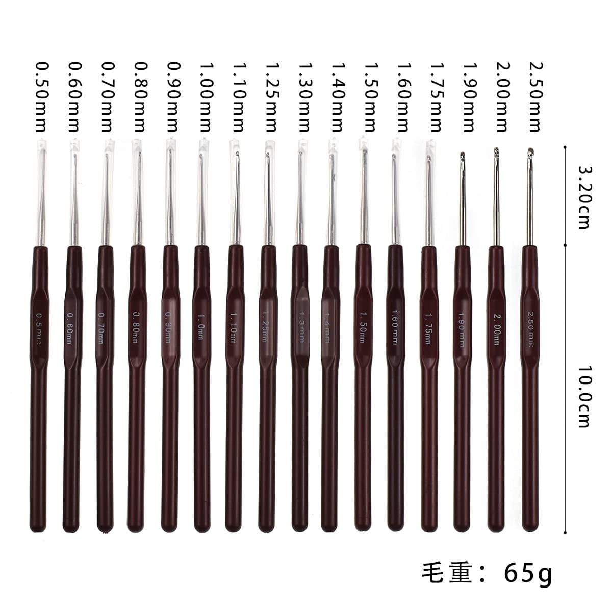 Selected Gold-Plated Lace Crochet Hook DIY Knitting Tool Pen-Style Crochet Hook for Yarn Hats Shoes Fine Thread Small Size