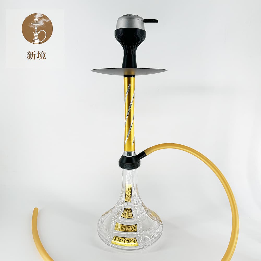 Cross-border Source New Bar Style Double Tube Medium Arabic Hookah Smoke Water Pipe Large Smoke Hookah