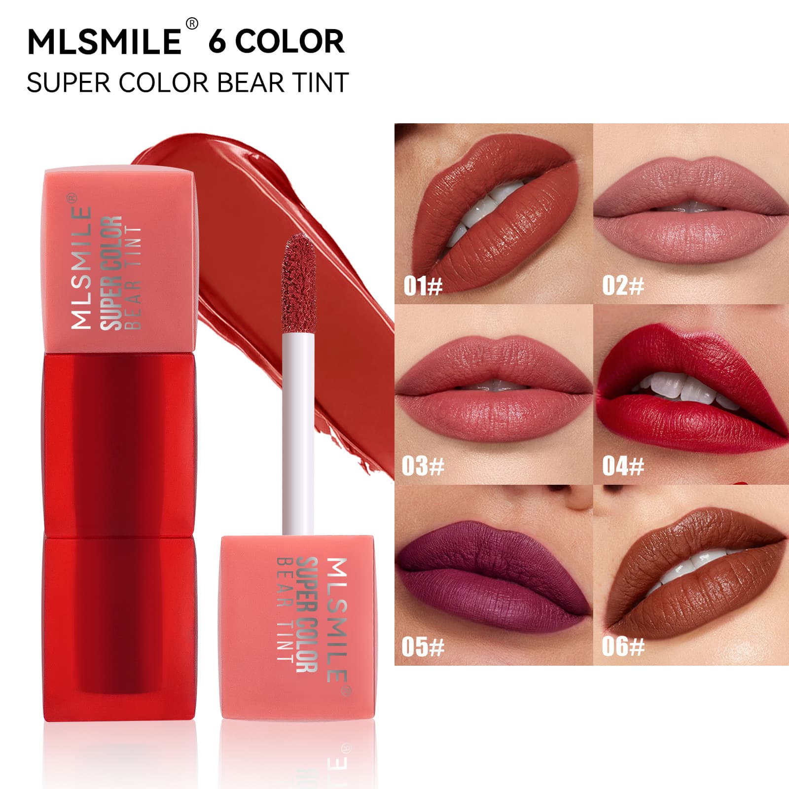 Cross-Border Exclusive Supply of Non-Stick Teddy Lip Gloss, Long-Lasting Non-Fading Lip Color, Matte Velvet Liquid Lipstick