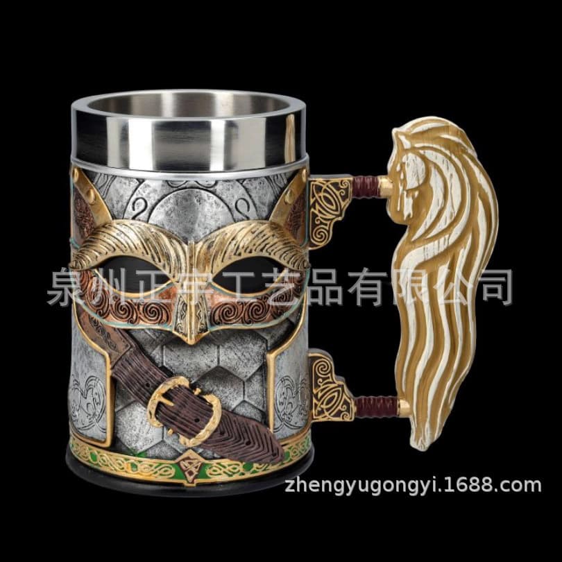 Lord of the Rings Beer Mug Arhat Kingdom Mark Coffee Cup Large Capacity Resin Stainless Steel Beer Mug