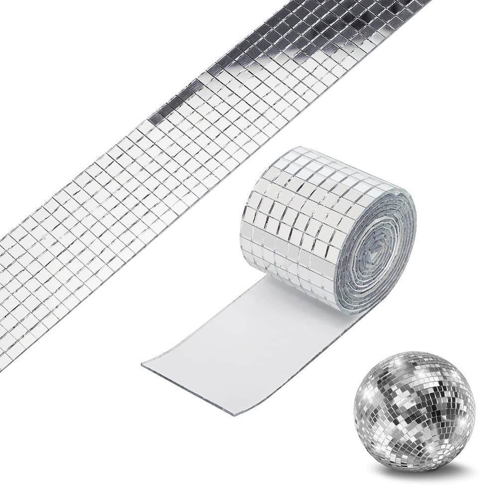 Cross-border hot product self-adhesive mosaic wall stickers 1600 creative DIY glass mirror stickers home decoration KTV stickers