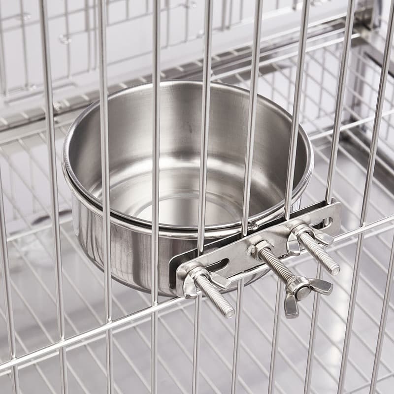 Pet Dog Bowl Cat Bowl Dog Supplies Teddy Food Bowl Stainless Steel Single Bowl Dog Dish Cat Bowl Large Dog Anti-Slip Bite-Resistant