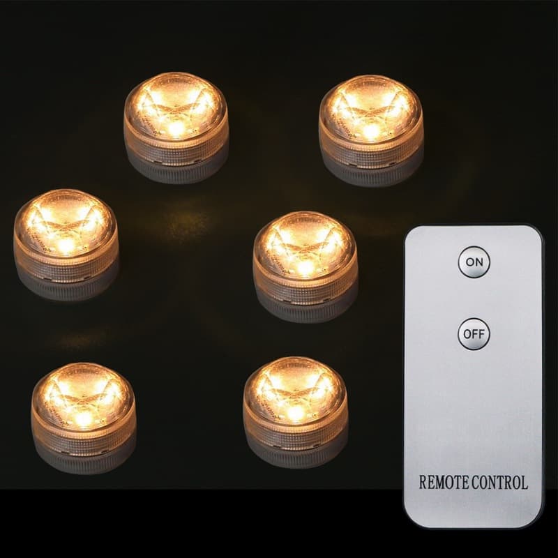Cross-border 3CM Diamond Diving Light LED Remote Control Diamond Knob Light Luminous Vase Floating Grass Landscape Light Aquarium Light