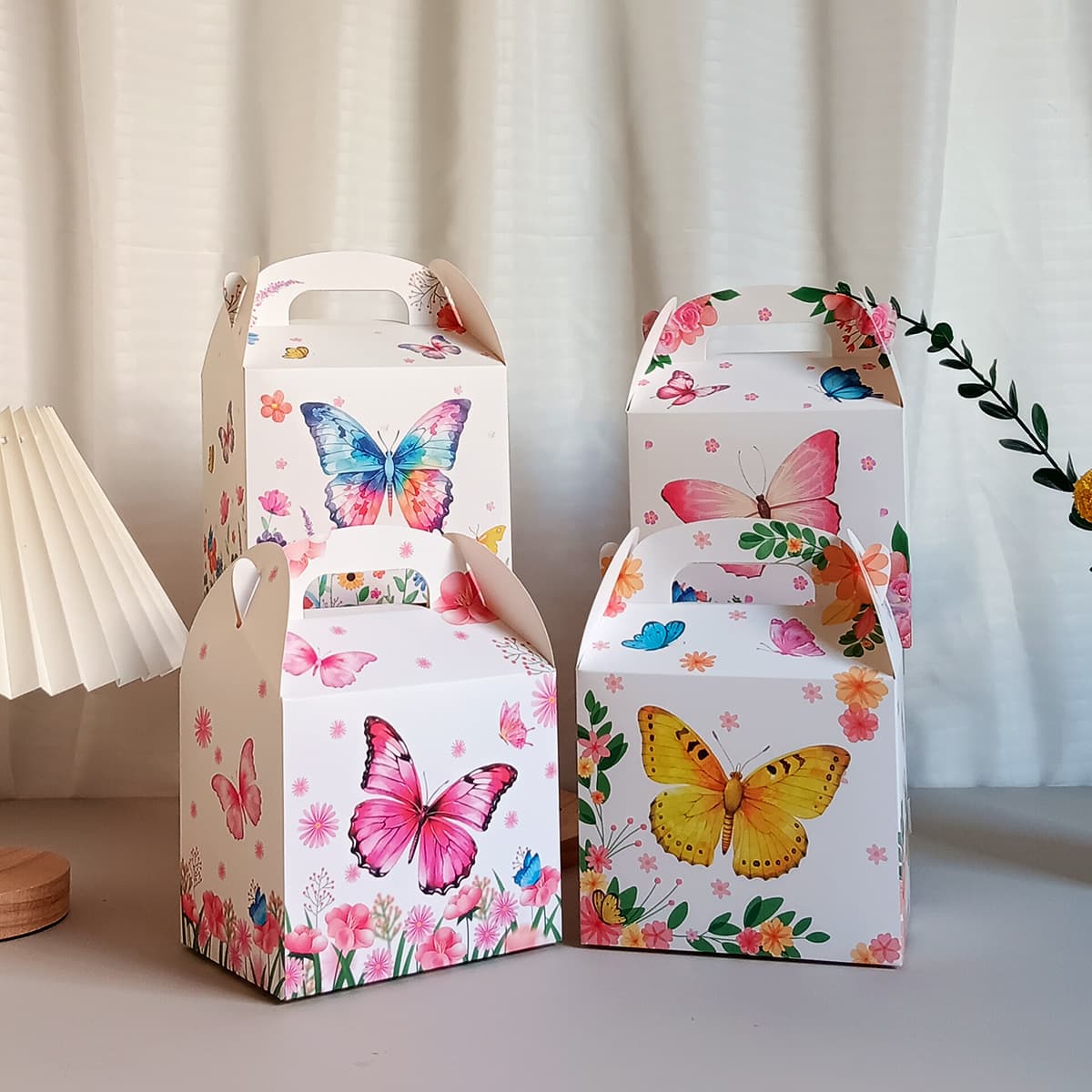 New Cross-Border Trade Butterfly Series Candy Cookie Party Holiday Gift Box Paper Packaging Horn Box