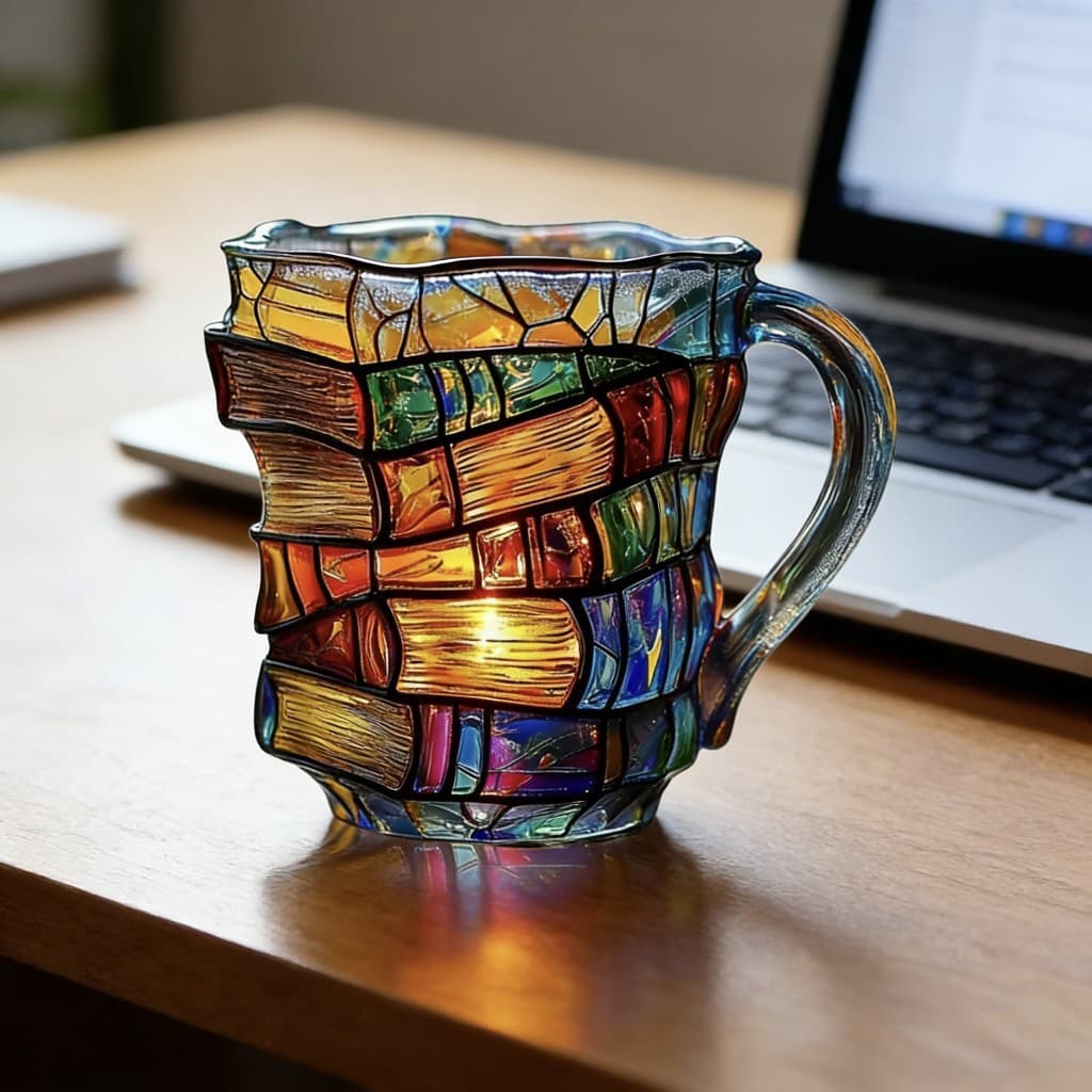 Cross-border New Hot-selling Painted Book Mug Hand-painted Book Cup Mug Coffee Cup