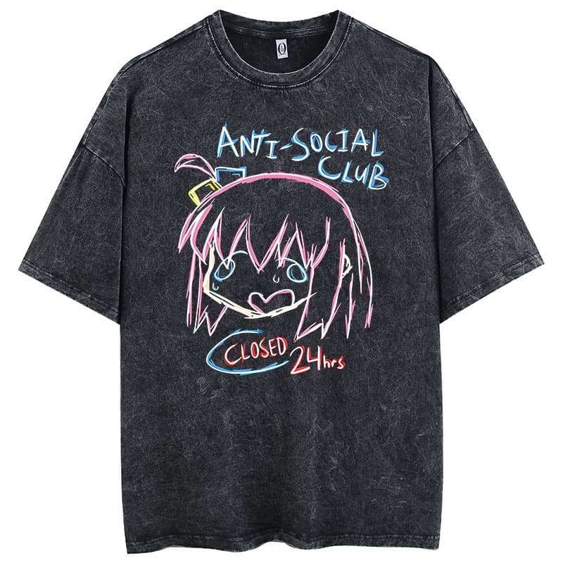 Men's Large Print T-Shirt Bocchi Club Music Band Anime Bocchi Rock Cotton Top