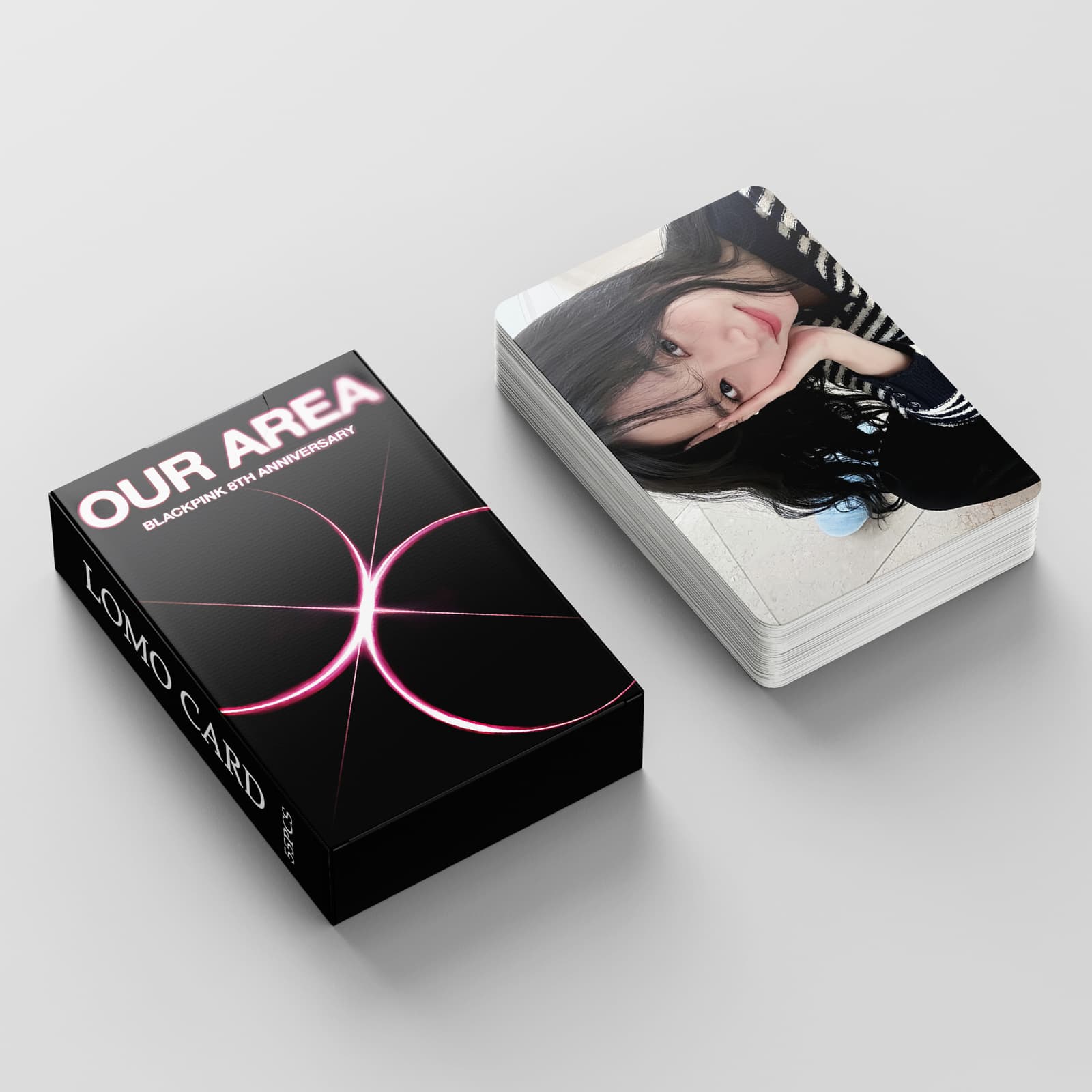 55pcs 8th Anniversary Photocards by Jisoo, Lisa, Rose, and Rosé (Kim Jisoo & Park Chaeyoung)