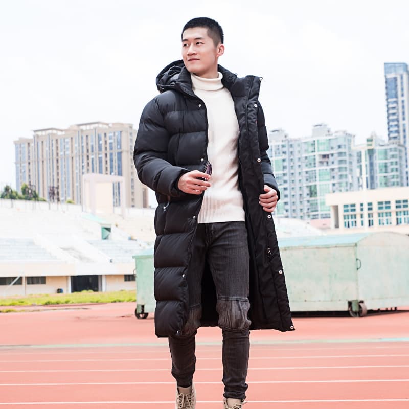 Winter Outdoor Sports Military Cotton Coat Men Camouflage Long Over-Knee Thickened Cold Storage Cold-Resistant Jacket Training Cotton Padded Coat Outerwear