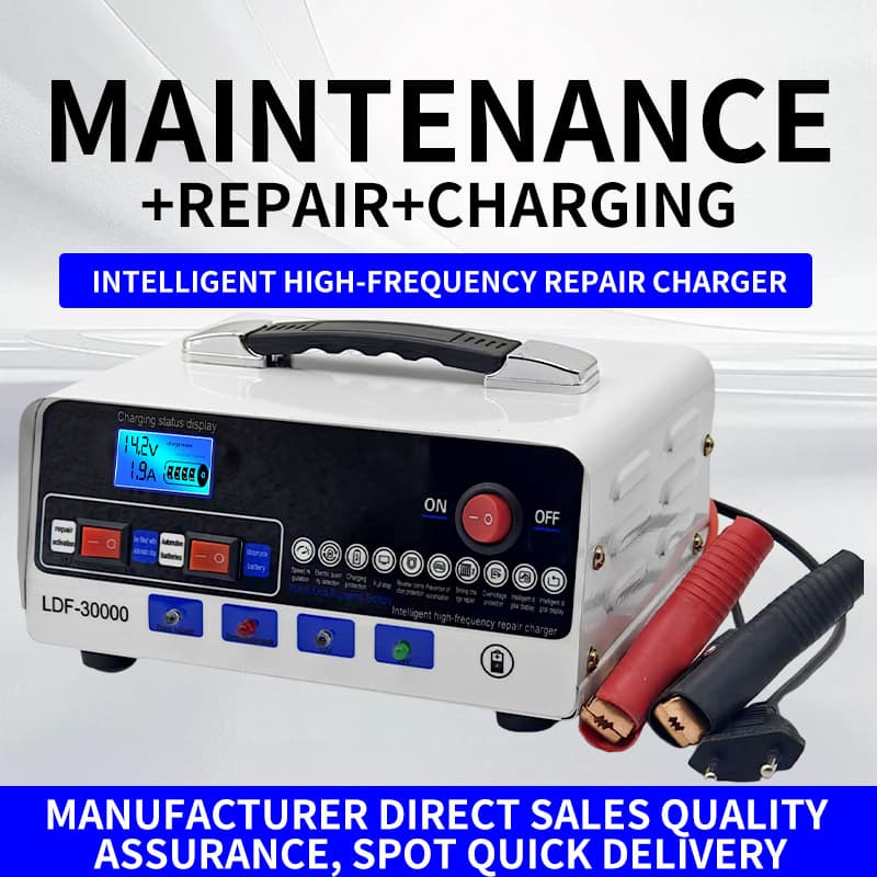 Car Battery Charger 12V 24V Universal Pulse Repair LCD Display Motorcycle Battery Charger
