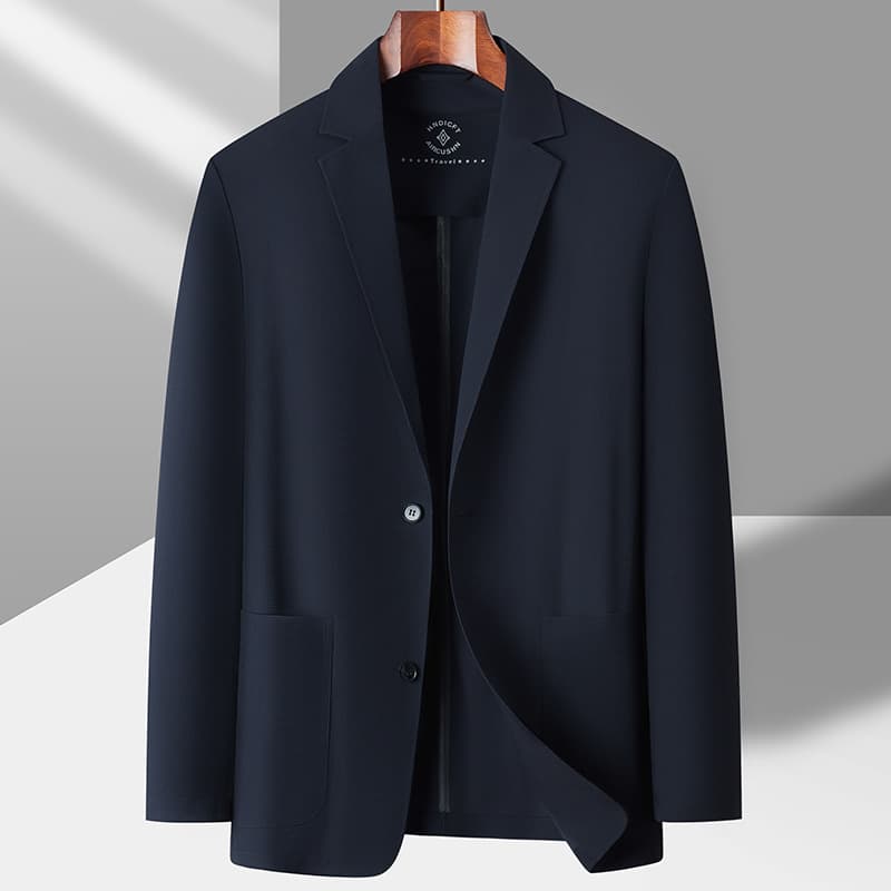 Summer Lightweight Ice Silk Cool-Feel Formal Sun-Protection Blazer Men's High-End High-Stretch Single-Breasted Suit Jacket Breathable