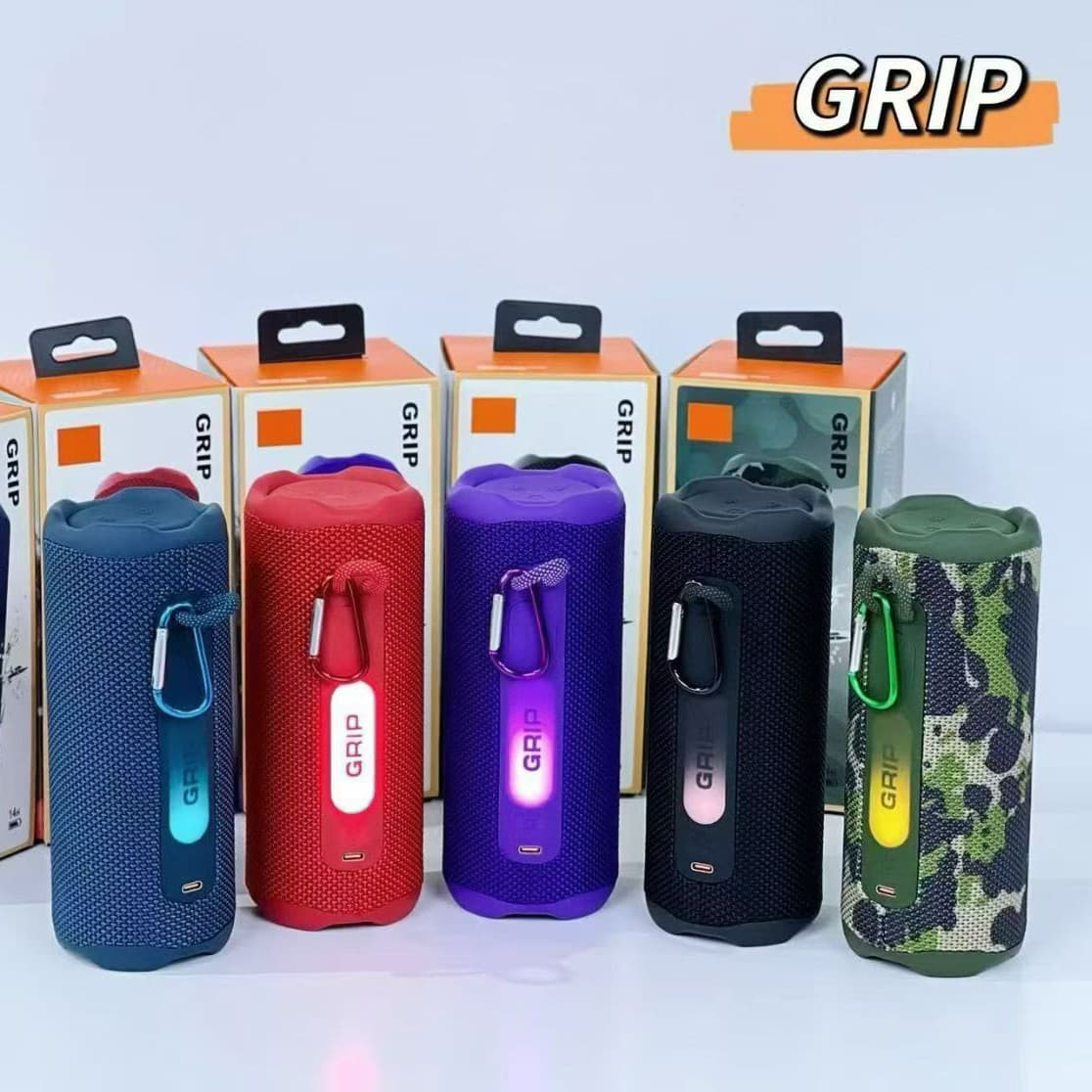 GRIP New Handheld RGB Light Outdoor Bluetooth Speaker Portable Cycling Car Subwoofer TWS Soundbar