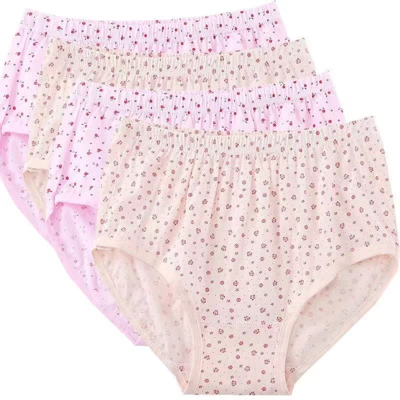 Cotton Triangle Panties for Middle-Aged and Elderly, Loose Plus Size High-Waist Full Cotton Discount Briefs for Men and Women