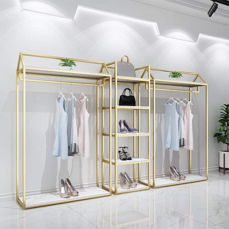 Men's display stand floor-standing clothing display rack light luxury women's clothing shelf clothing store clothing rack clothing display rack