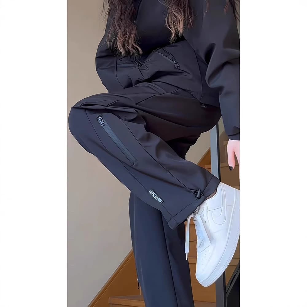 American Outdoor Windproof Waterproof Hiking Pants for Women, Summer Three-Proof Cargo Pants, Casual Sports Climbing Pants
