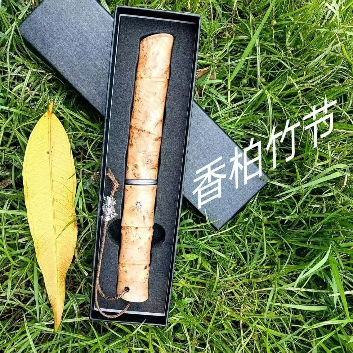 Yabei bamboo joint Damascus VG10 steel high hardness Yabei wood collection knife, camping multifunctional portable sharp knife