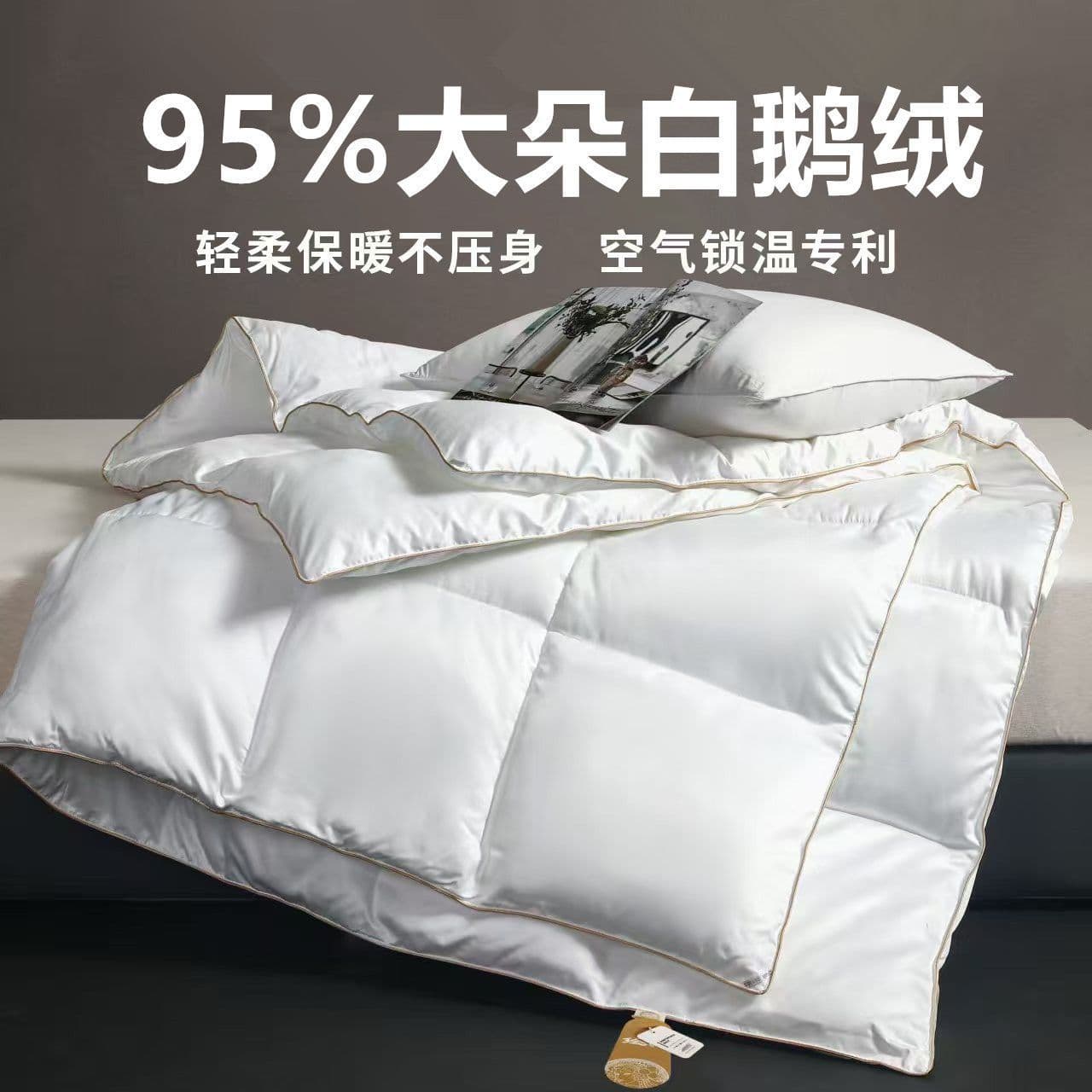 Polish Down Duvet Insert 95% Goose Down Comforter for Student Dormitory, All-Season Duvet Insert, Air Conditioning Quilt, Extra Thick Winter Comforter, Amazon