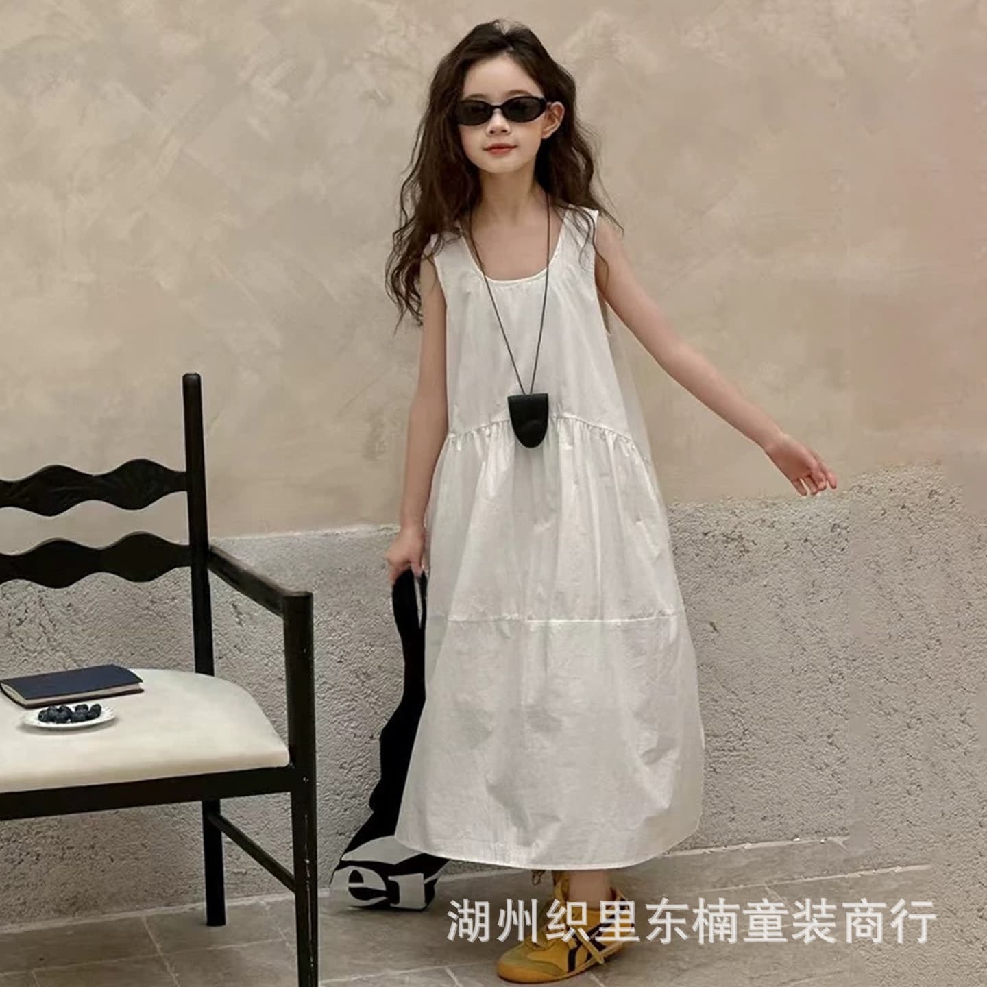 Girls' Sleeveless Dress, Summer Little Girl French Princess Dress, 2026 New Style, Super Fairy Long Dress Vest Dress for Children