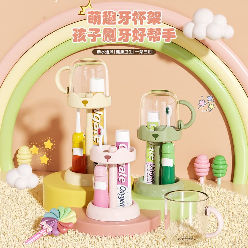 Dormitory Toothbrush Cup Set with Storage Box for Women, Includes Toothbrush Cup, Toothbrush, and Toothpaste Holder