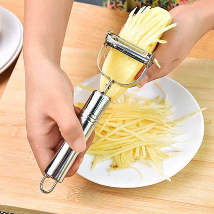 Peeling Knife, Stainless Steel Home Multi-functional Fruit and Vegetable Scraper, Potato Peeler and Shredder