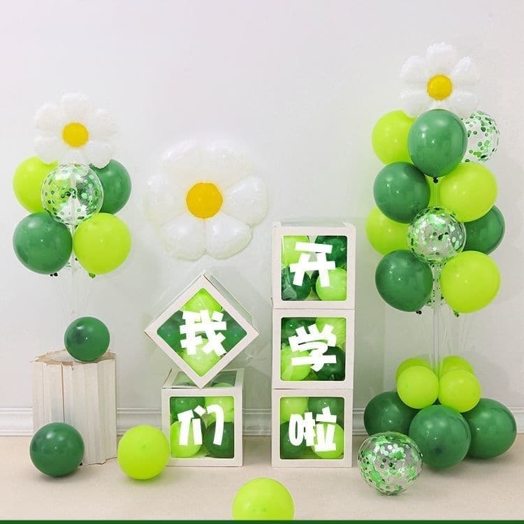 Back to School Season Scene Layout Welcome Children Box Balloon Column Ornament for Kindergarten School Ceremony Decoration