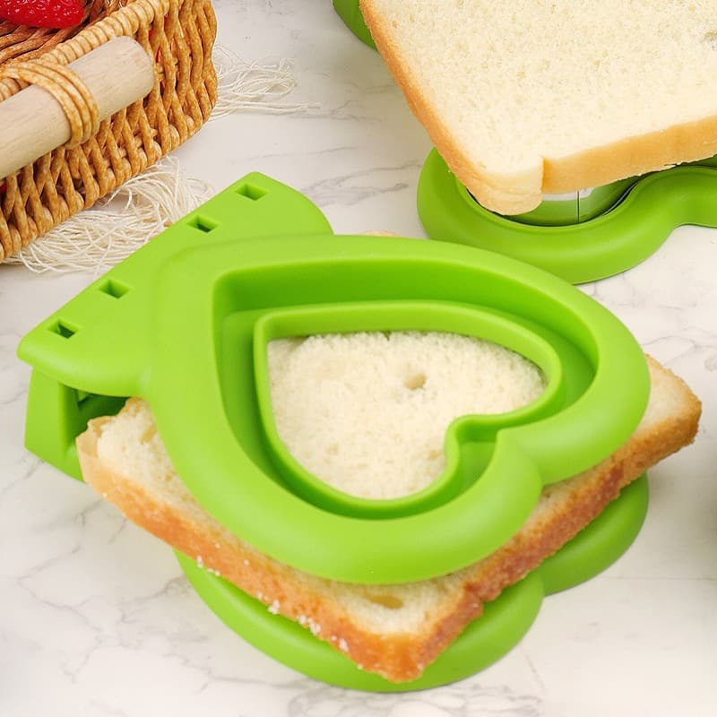 DIY Sandwich Mold Set Heart Square Round Cartoon Shape Bread Cutter Baking Tool