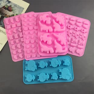 Sheep Dinosaur Milk Bottle Forest Animal Transportation Vehicle Car Silicone Mold Fondant Cake Chocolate Gummy Mold