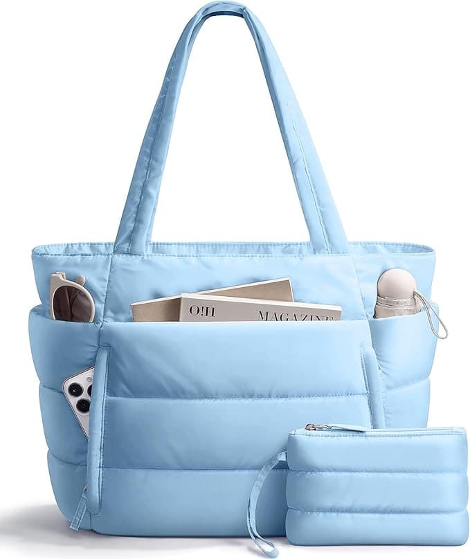2026 Bestselling Cross-Border Trendy Women's Quilted Handbag Multi-Compartment Tote Bag Multi-Pocket Travel Short-Trip Duffle Bag