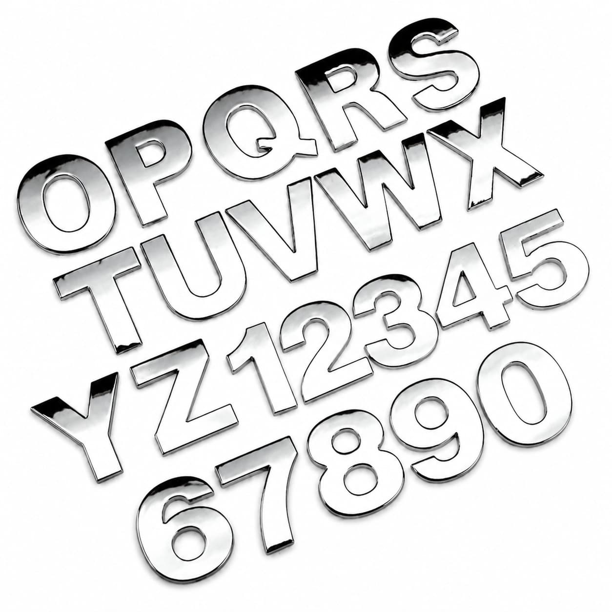 4.5 Personalized DIY English Letter Car Sticker Metal Modified Alphabet Number Sticker Car Large Letter Decal Sticker