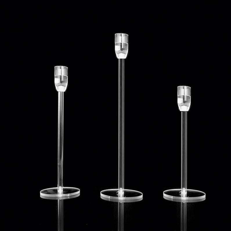 Cross-Border Exclusive Supply for Amazon: Transparent Acrylic Nordic Candle Holder for Weddings, Birthday Parties, Home Decor, and Western Restaurant Table Decorations