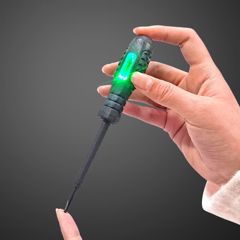 High-Brightness Colored Light Electric Tester Pen, Electrician's Induction Pen for Checking Continuity, Finding Break Points, Testing Neutral and Live Wires, Screwdriver Test Pen