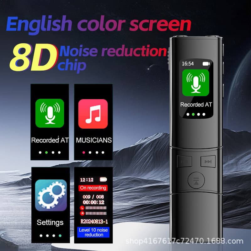 New Direct-Insert High-Definition Noise-Reduction Digital AI Voice Recorder Player Portable for Classroom Training Meetings Learning with Voice Activation