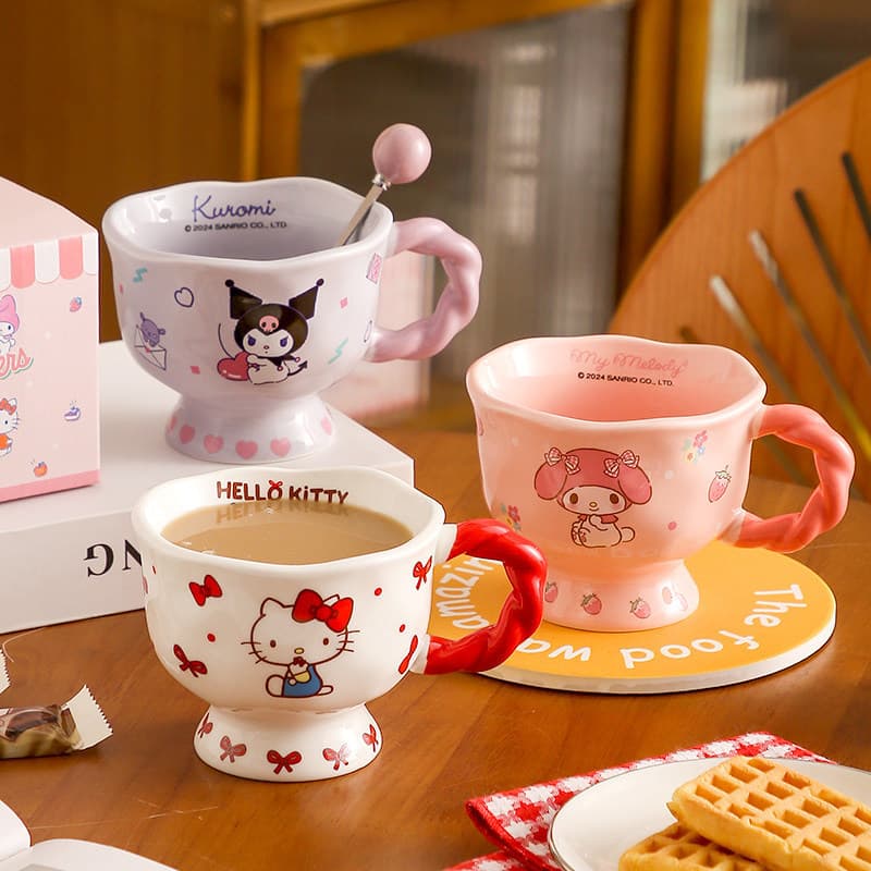 Melody Hello Kitty Creative Ceramic Mug, High Appearance Water Cup Coffee Cup Gift Wholesale