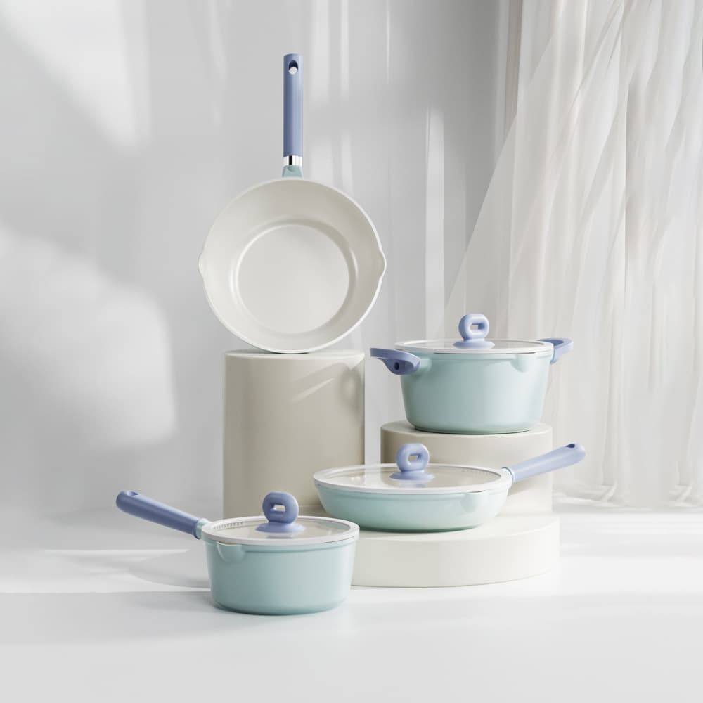 New high-value ceramic non-stick milk pot, baby food pot, instant noodle pot, frying pan, soup pot set, all series are perfect for gifting.