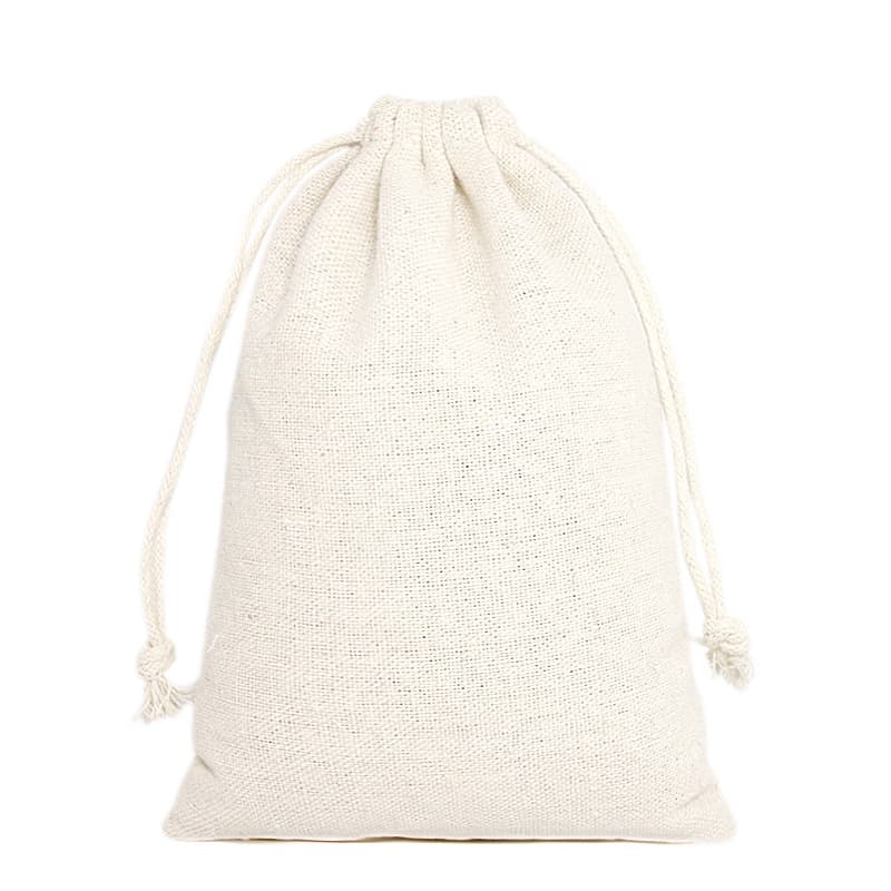 Manufacturer customizes solid color cotton and linen sachets, off-white fine linen bags, and can customize with company logo.