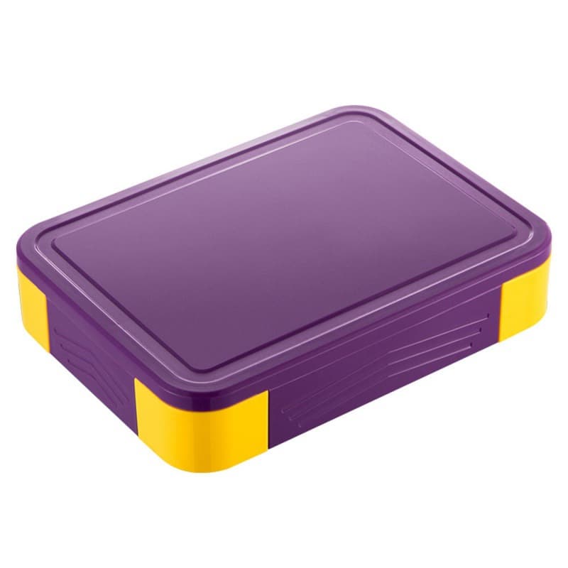 Student food single lunch box with tableware microwave lunch box Japanese style divided lunch box plastic rectangular