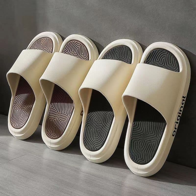 Men's Summer Slippers, Cloud-Like Feel, Trendy New Style, Indoor Home Anti-Slip Thick Sole Sandals for Men