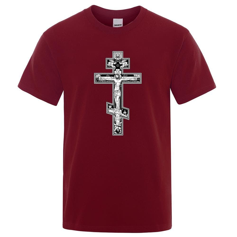 Gothic Dark Style Orthodox Cross Jesus Little Angel Male