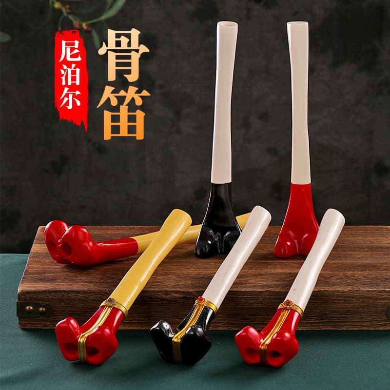 Nepalese bone flute made of resin, Tantric instrument, Tibetan wind instrument, polished and smooth, Tibetan religious instrument