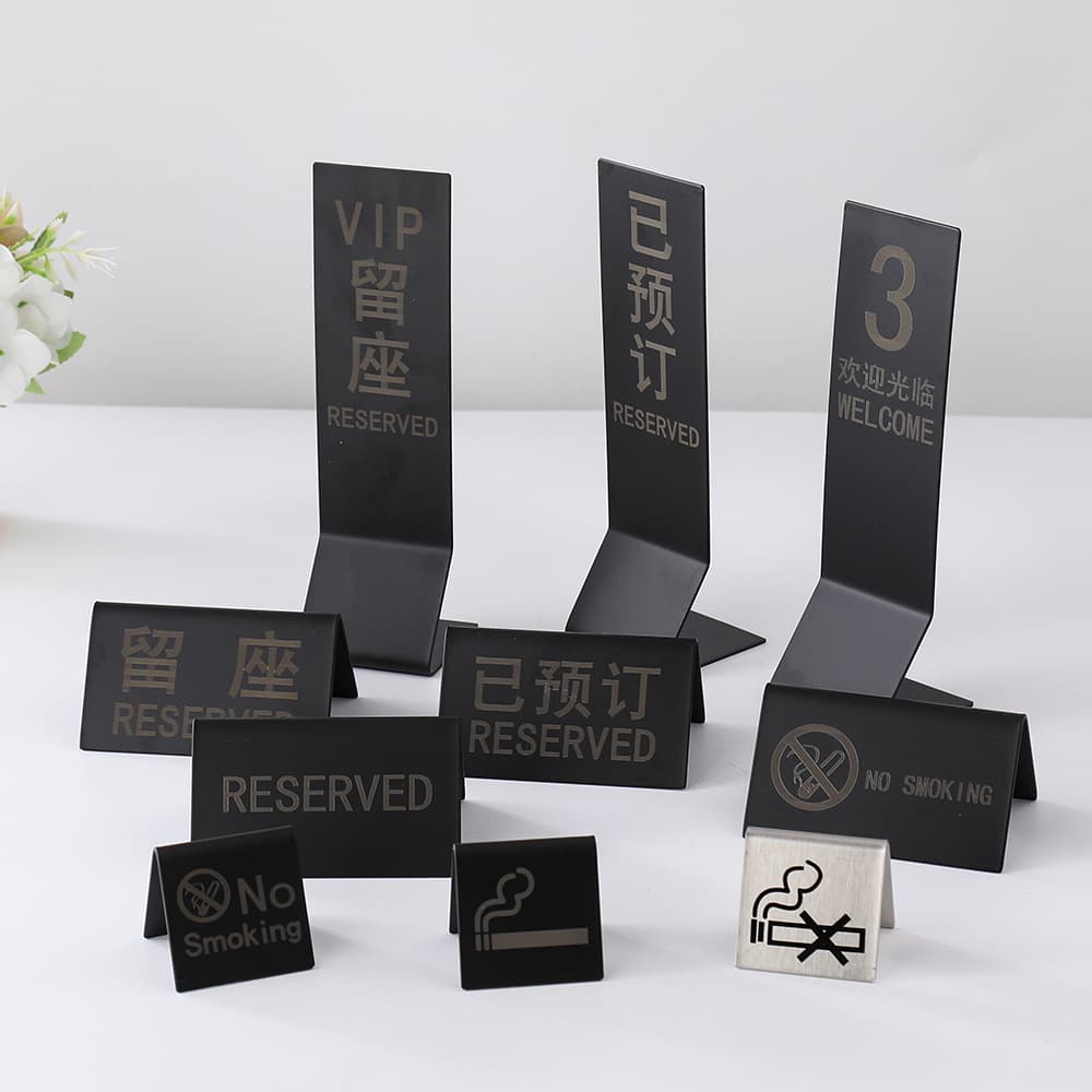 Thickened stainless steel matte black dining number plate number plate table number plate restaurant number plate table number plate number plate calling number plate