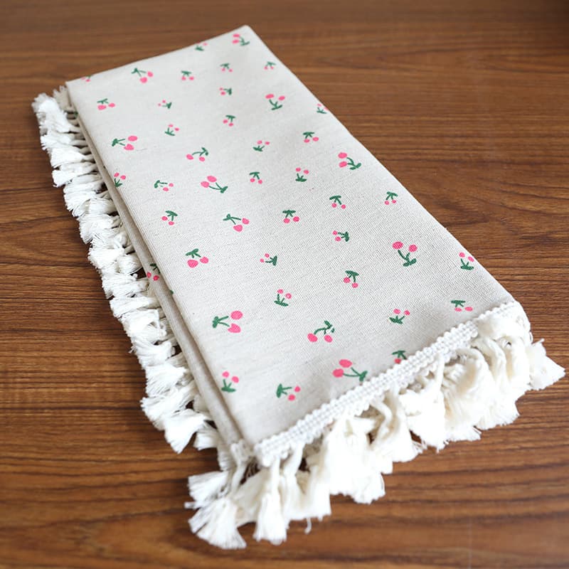 Linen and Cotton Cover Cloth for TV, Refrigerator, Microwave, Nightstand, Dust Cover, Small Square Cloth, Coffee Table, Desk Cloth